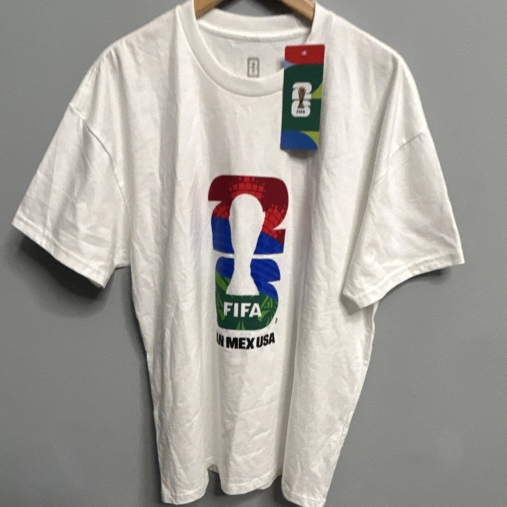 FIFA Official Licensed Product 2026 Tshirts Size L White New with Tags 0335